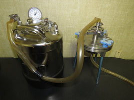 Millipore Stainless Steel 10L Portable Dispensing Pressure Vessel w/142mm Filter Holder