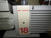 EDWARDS 18 E1M18 ROTARY VANE SINGLE STAGE VACUUM PUMP 208 Volt